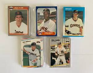 Juegos de equipo base Fleer de los Gigantes de San Francisco 1985-89 (lote de 5 juegos con Clark RC, más) - Imagen 1 de 6