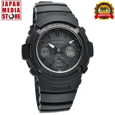 CASIO G-SHOCK AWG-M100SBB-1AJF All Black Series Solar Radio Atomic Men Watch NEW - Image 1 of 4