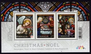 "CANADÁ - 2011 ""NAVIDAD - VIDRIERAS"" Hoja en Miniatura Estampillada sin montar o nunca montada [D6276] - Imagen 1 de 1