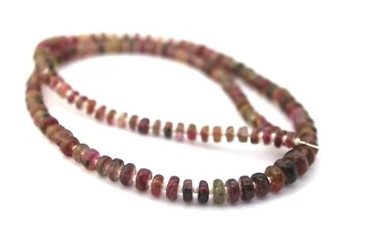 16 inch Bio Tourmaline tourmaline rondelle Bead, Natural Tourmaline Rondelle - Image 1 of 4