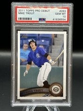 PSA 10 Gem Mint Mike Trout Rookie Card RC | 2011 Topps Pro Debut | #263 | US