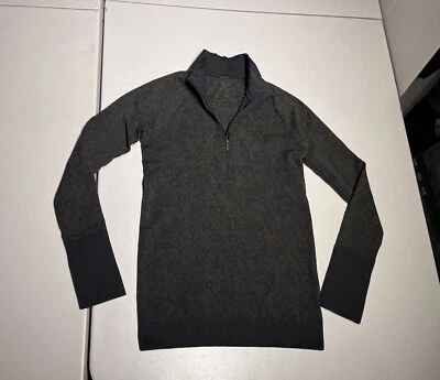 Pulôver Lululemon Top Feminino 2 Descanso Menos Preto Treinamento Arsenal 1/2 Zíper - Imagem 1 de 4