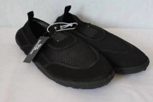 Mens Water Shoes Size 9 Medium Black Mesh Slip On Aqua Socks Sandals Lake Beach - Picture 1 of 3