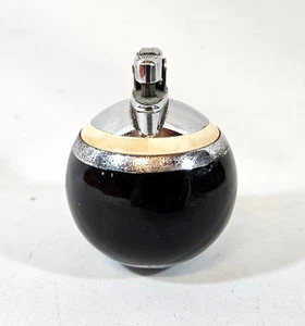 Vintage Ronson De-Light Round Table Lighter, Black, Collectable, V Rare - Picture 1 of 9