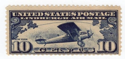 Scott #c10 Airmail Lindbergh Single Stamp - MNH - Image 1 of 4