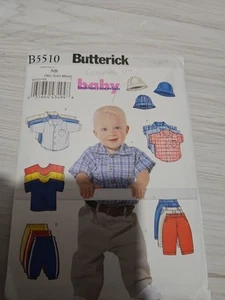 Butterick Sewing Pattern 5510 B5510 Infants Shirt T-Shirt Pants Hat NB-M or L-XL - Picture 1 of 6