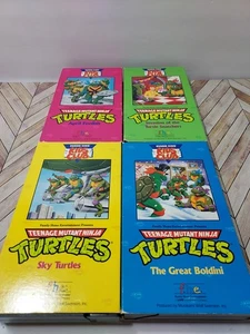 Set of 4 Teenage Mutant Ninja Turtles VHS Burger King Kids Club Tnmt - Picture 1 of 3