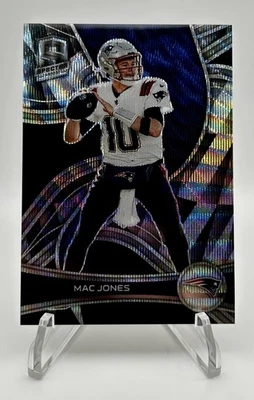 2022 Spectra Mac Jones Prizm /11 SP New England Patriots #83 Wave Silver  - Image 1 of 2