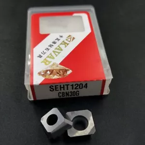 2 piezas SEHT1204 CBN30 Nitruro de Boro Diamante Inserto de Carburo para Acero, Hierro - Imagen 1 de 5