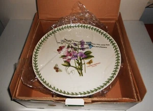 PORTMEIRION BOTANICAL GARDEN 12" LARGE CAKE STAND SWEET PEA NIB NEW - Picture 1 of 5