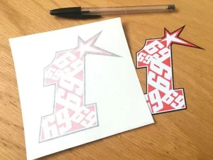 Nicky Hayden número de carrera número 1 (par pequeño) - vendedor del Reino Unido - Imagen 1 de 1