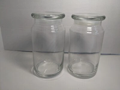 34oz Empty Flat Topped Glass Candle Jars Lot of 2 - Image 1 of 4