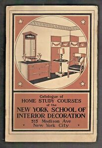 Vintage original 1936 Catalogue Home Study NEW YORK SCHOOL DÉCORATION INTÉRIEURE