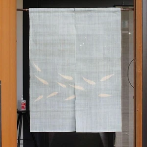 Noren Japanese Linen Door Curtain Handmade Sweetfish Light Blue 47x35in - Picture 1 of 8