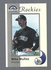 1994 Colorado Rockies Police VG Mike Munoz Baseball Kansas City Life Baseball KC