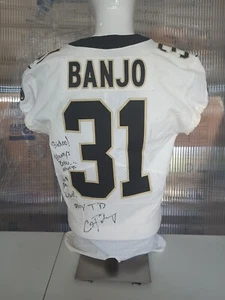 2017 Chris Banjo Game Worn And Signed Jersey Use 12/9 Versus The Buccaneers - Picture 1 of 20