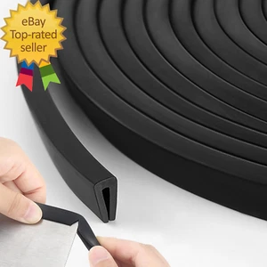 Rubber Edge Trim U Channel Rubber Door Seal Strip Weather Resistance Sheet - Picture 1 of 4