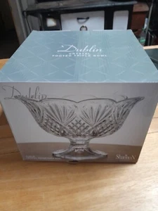 DUBLIN SHANNON KRISTALL SCHALE MIT FUSS 10" DURCHMESSER IN BOX - WUNDERSCHÖN - Bild 1 von 6