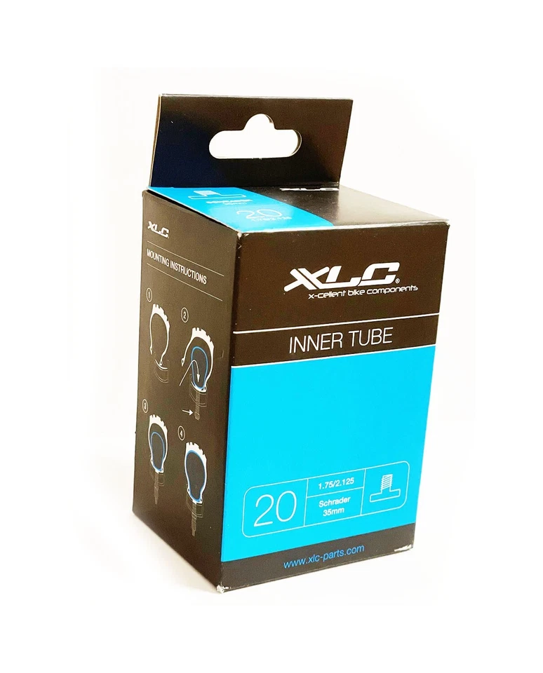 XLC Mountain Bike Inner Tube 20" x 1.75-2.125 - Schrader - 35mm - Image 1 of 1