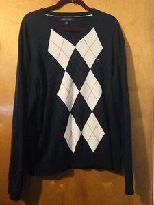 Tommy Hilfiger Argyle Pullover Herren Größe Lg, EUC. - Bild 1 von 4