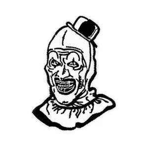 Art the Clown Embroidered Iron On Patch Terrifier Horror Slasher Film - Picture 1 of 2