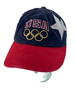 Vintage 90s Champion Snapback Hat USA Olympics Embroidered Stars Spell Out Cap - Picture 1 of 12