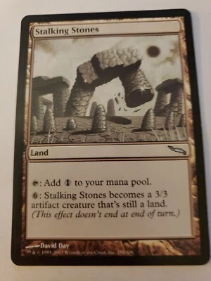 MTG Magic The Gathering Card Stalking Stones Land Mirrodin 2003 - Image 1 of 2