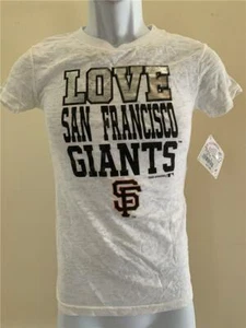 New San Francisco Giants Girls Size L Large White Genuine Stuff Shirt - Picture 1 of 2