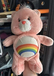 Vintage Care Bear Interactive Talking Rainbow Cheer Bear 13" 2003 Plush Toy - Picture 1 of 8