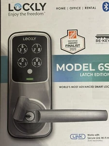 Lockly Keyless With Re-Key Smart Touchscreen with Bluetooth Zinc in Nickel - Picture 1 of 4