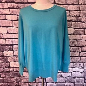 Talbots Aqua Langarm Wollpullover Pullover Größe 2X - Bild 1 von 7