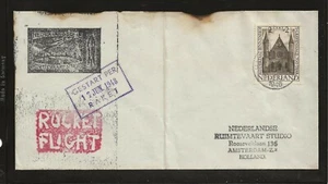 1948 NETHERLANDS rocket mail cover HALFWEG, de Bruijn - EZ 61C1 - Picture 1 of 2