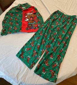 Boys size 8 Scooby Doo Happy Holidays Christmas Long Sleeve Sleep Pajama Set - Picture 1 of 1