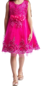Festliches Mädchenkleid Amy in Pink mit Spitze & Tüll – Perfekt für Anlässe - Bild 1 von 6