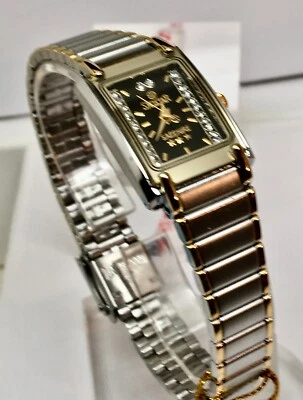 Reloj Swistar 559584L Damas Precisión Cuarzo Esfera Negra y Plateado 2 Tonos Foto 1 de 4