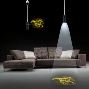 1x E26 E27 Yellow Horse Decor Home Bar Indoor LED Lamp Projector Shadow Light - Picture 1 of 12