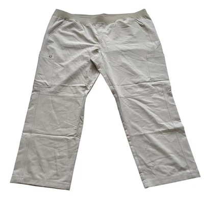 Pantalones Médicos Figs Axim Para Hombre 5XLR Caqui Beige Ancho Elástico Cintura Bolsillos Exfoliantes Foto 1 de 4