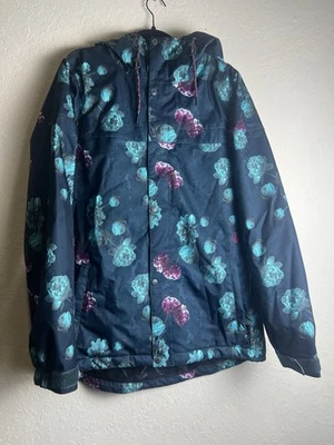 Volcom Womens Snowboard Jacket Size XL Floral Insulated Waterproof  Ski Hooded - Image 1 of 4
