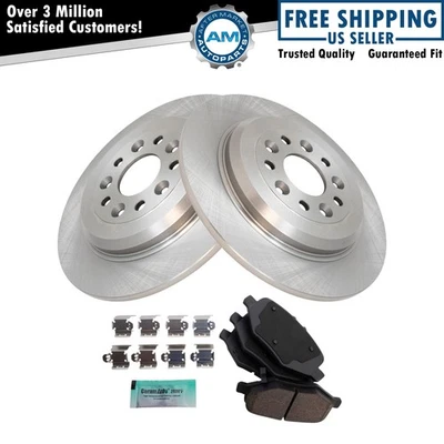 后刹车片和转子套件制动转子适用于 2012 年林肯 MKS — 第 1/4 张图片