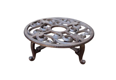 Rechaud fornello ghisa rotondo NUOVO sottopentola stile country nostalgia - Immagine 1 di 3