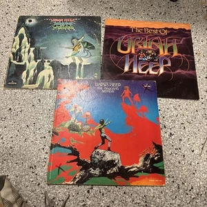 Uriah Heep 3 Vinyl Album Lot. Demons Wizards, Magicians Birthday, Best Of. - Imagen 1 de 3
