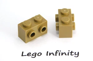 8 LEGO Bronceado Oscuro Soporte Ladrillo 1 x 2 con Tachuelas en Ambos Lados (52107) - 8 Piezas - Imagen 1 de 1