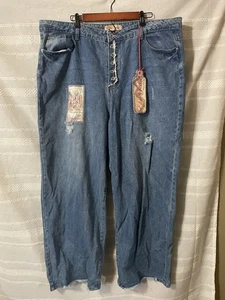 Jeans Elite Azul Pierna Ancha Tiro Alto Denim Jean Mujer Talla 23/24 25.00 - Imagen 1 de 2