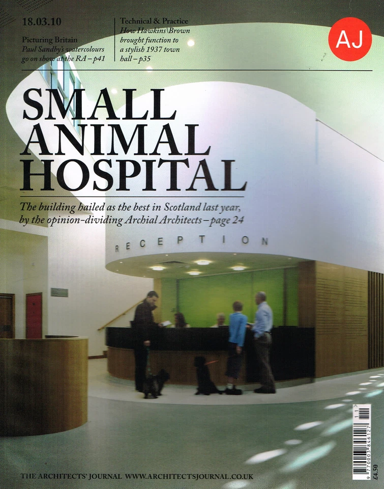 AJ ARCHITECTS JOURNAL SMALL ANIMAL HOSPITAL 2010 Hawkins/Brown PAUL SANDBY @New@ - Image 1 of 1