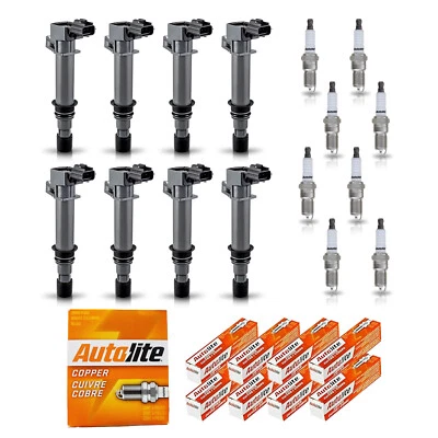 8 Ignition Coil & 8 Autolite Spark Plug for Mitsubishi Raider 2006-2007 4.7L - Image 1 of 4