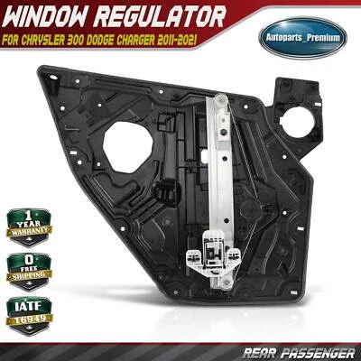 Regulador de ventana eléctrica trasero derecho con panel para Chrysler 300 Dodge Charger 11-21 Foto 1 de 4