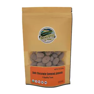 Organic Dark Chocolate Covered Almonds – 0.625 lb – Rich & Decadent - Picture 1 of 1