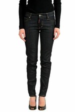 Dsquared2 Women's Gray Medium Waist Skinny  Jeans US XS IT 38