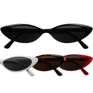 Gafas de sol delgadas pequeñas y estrechas anchas conejo malo moda retro minimalista de moda - Imagen 1 de 8
