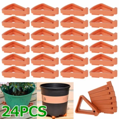 24PCS Invisible Low Profile Flower Pot Feet Garden Plant Pot Feet Risers Outdoor - Image 1 of 4